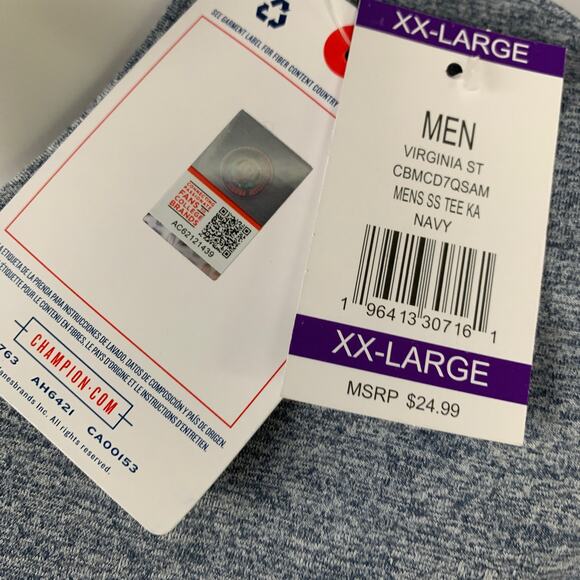 Champion Virginia State University Mens Trojans Grey T-Shirt XXL - Picture 3 of 3